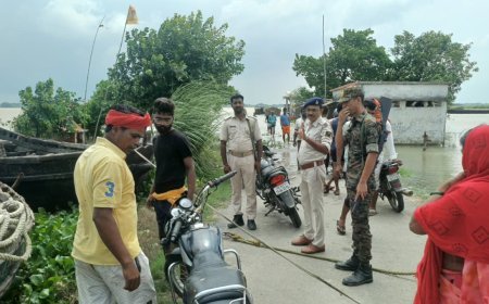 बड़हरा प्रखंड में खतरे के निशान से ऊपर पहुंची गंगा,बाढ़ का खतरा बढ़ा, ग्रामीणों में दहशत।