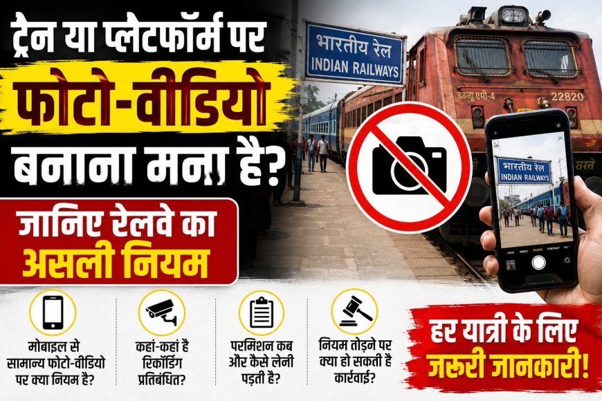 ट्रेन या प्लेटफॉर्म पर फोटो-वीडियो बनाना मना है? जानिए रेलवे का असली नियम!