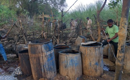 तरेगना टोंक पर अवैध महुआ शराब के खिलाफ बड़ी कार्रवाई, 15 भट्ठियां ध्वस्त!